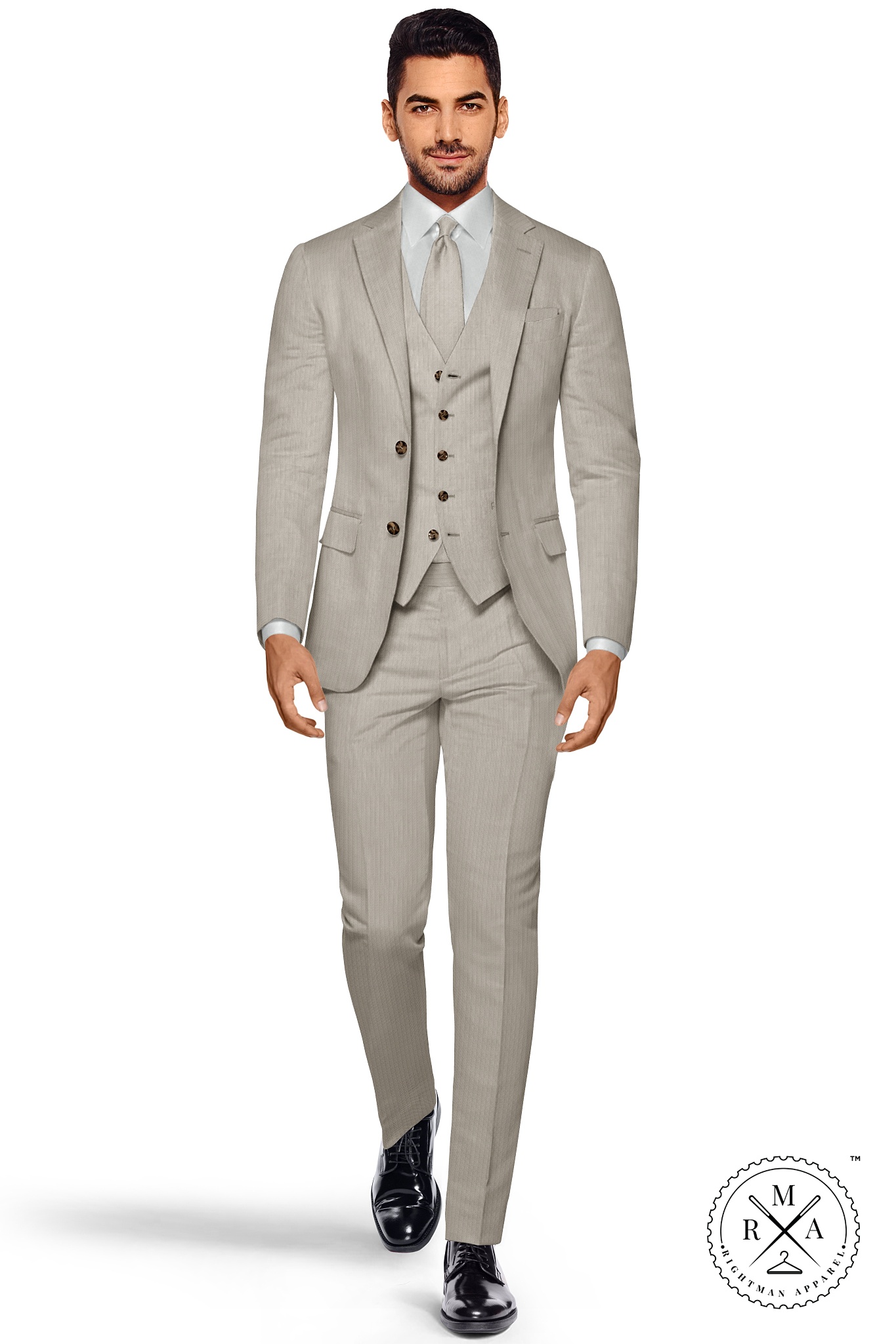 Grey Sophisticated Three Piece Suit SU154