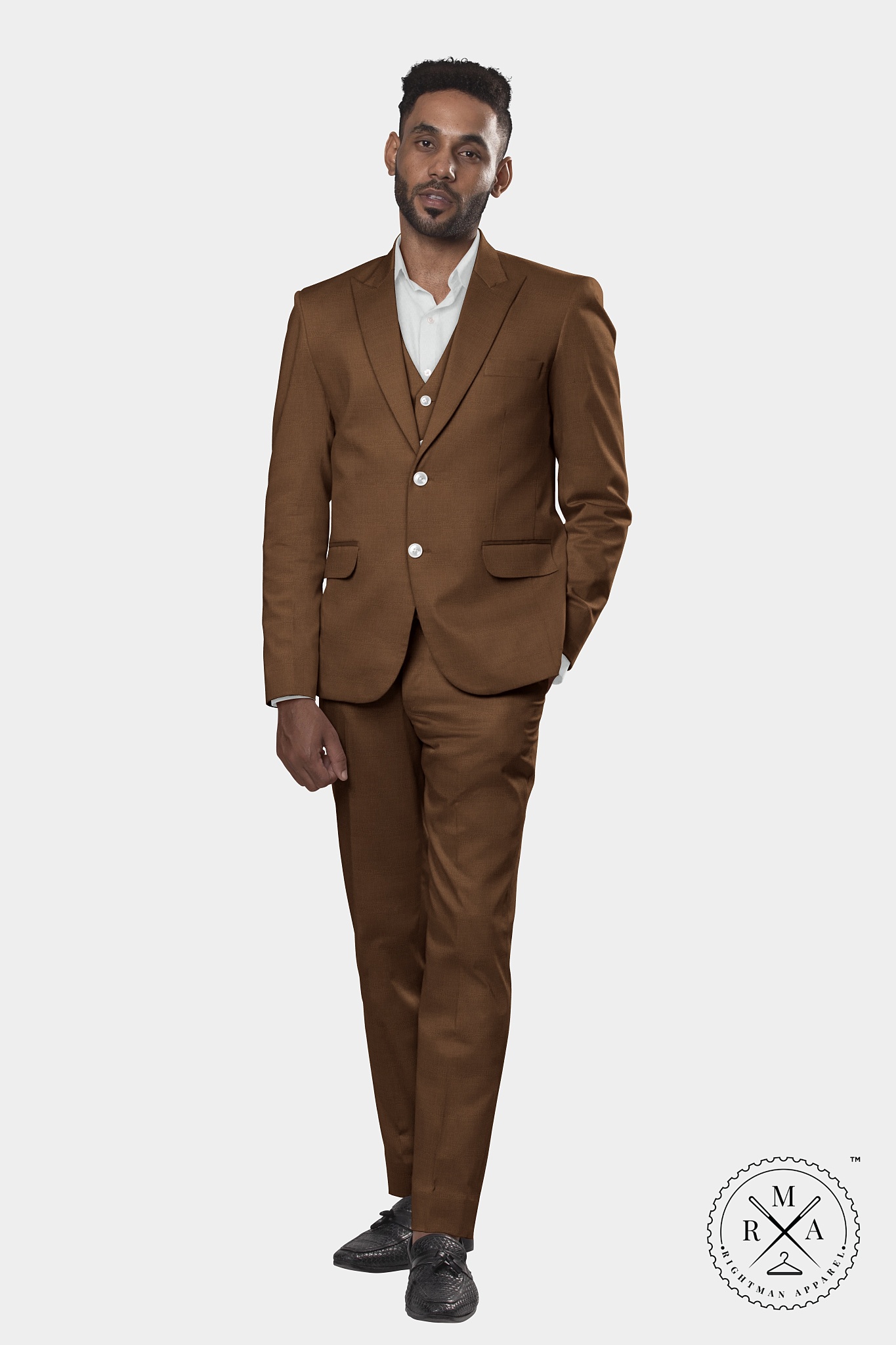 Brown Three Piece Suit SU196