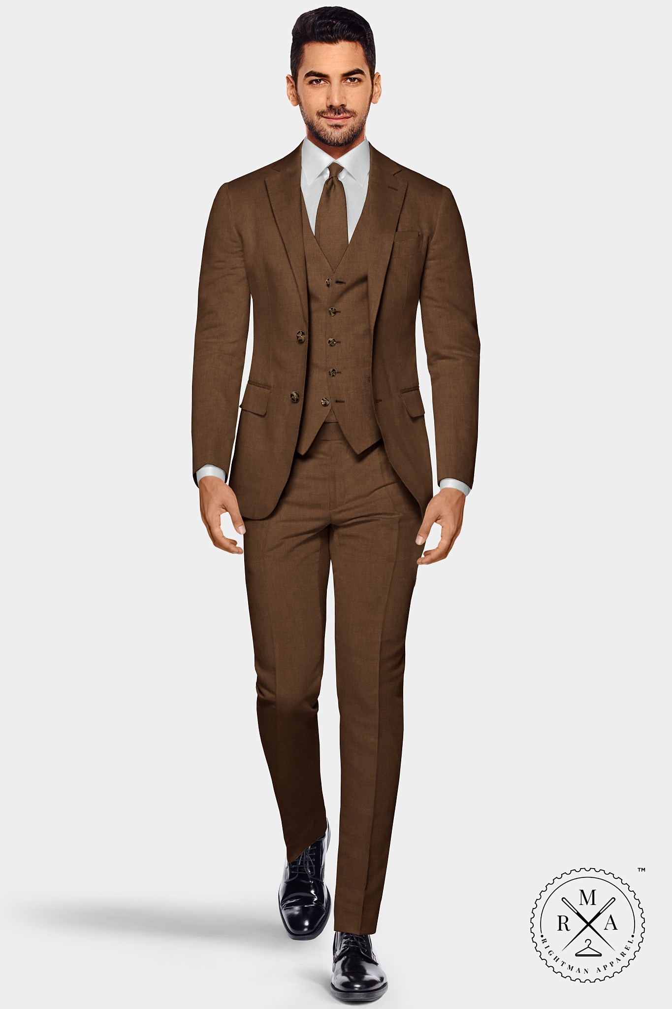 Brown Three Piece Suit SU196