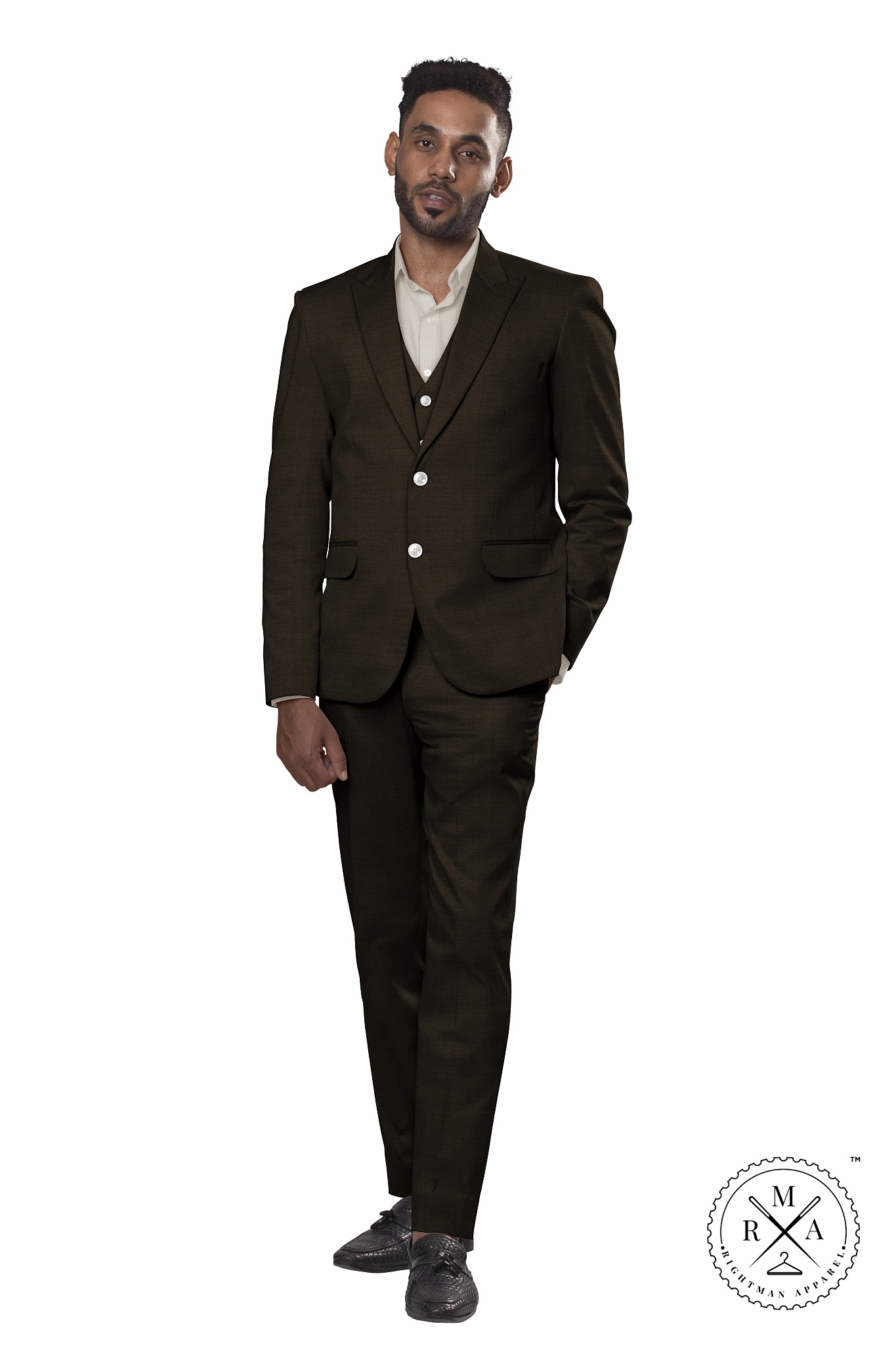 Russet Brown Three Piece Suit SU204