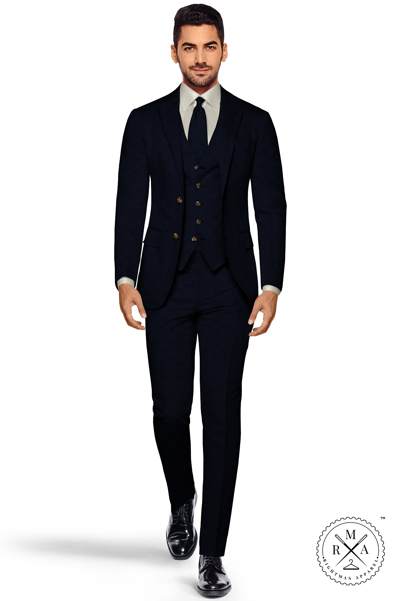 Midnight Blue Three Piece Suit SU206