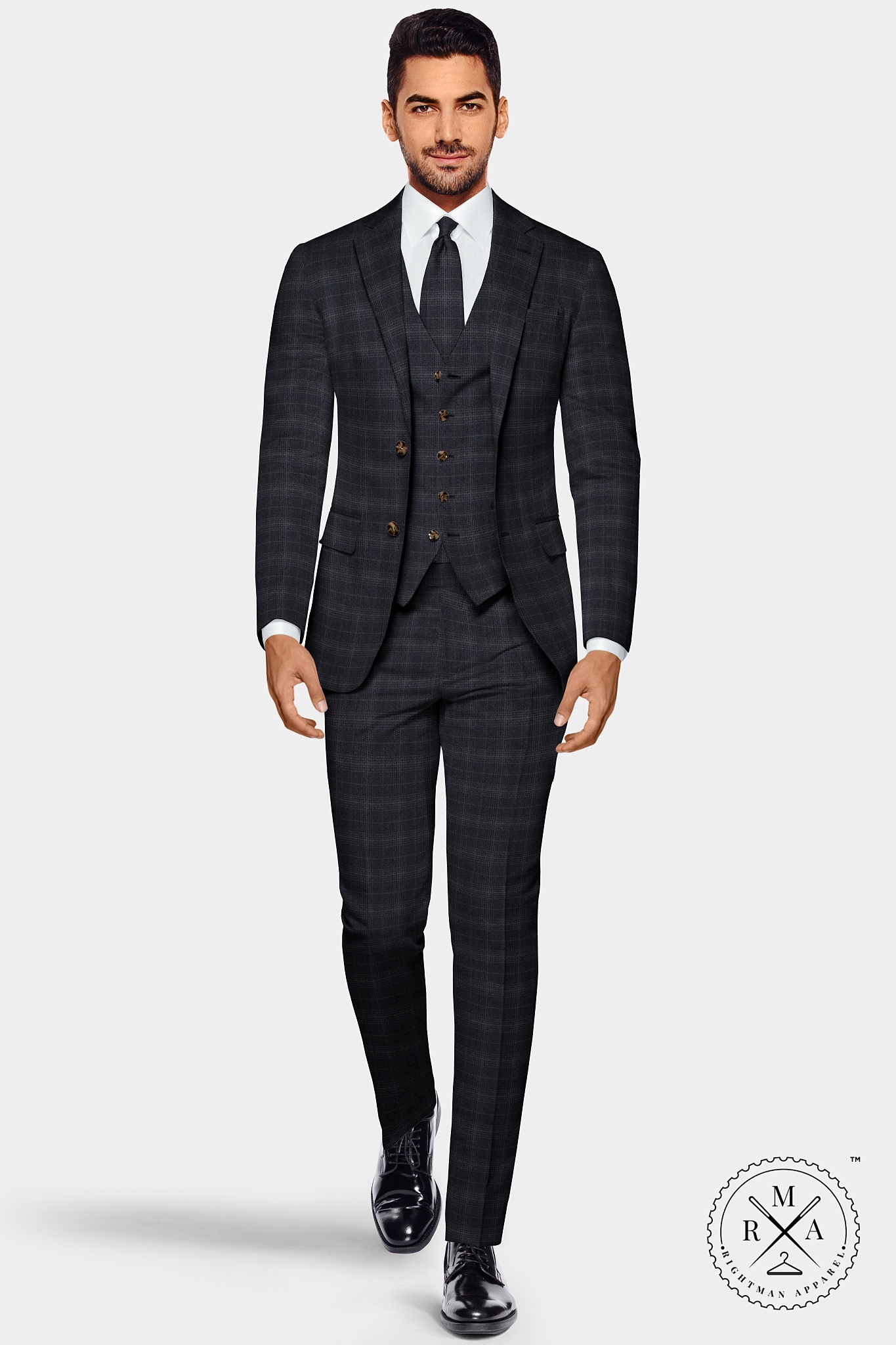 Blue Hued Three Piece Suit SU269