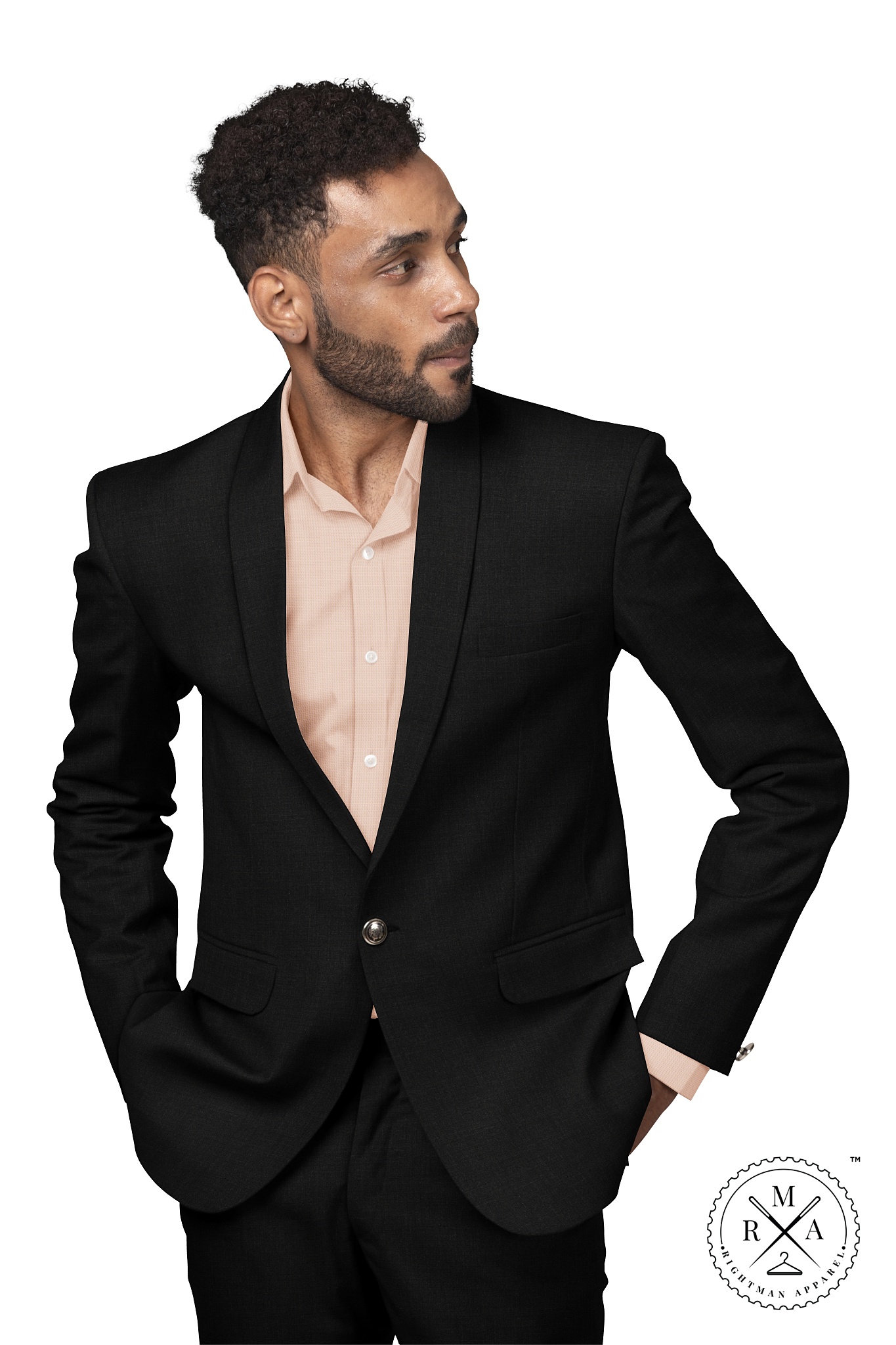 Roseman Black Two Piece Suit SU214