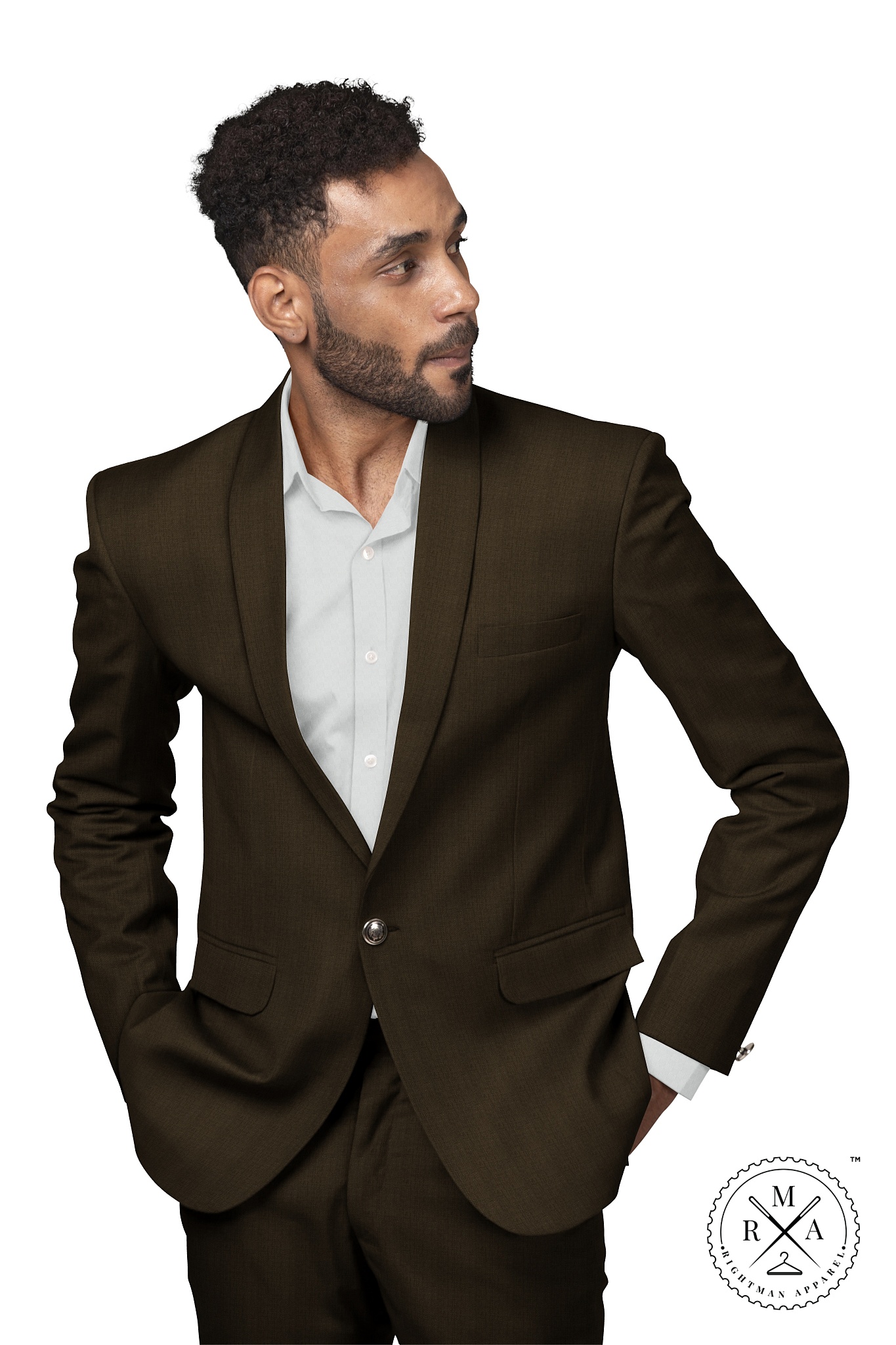 Firm Dark Brown Two Piece Suit SU220