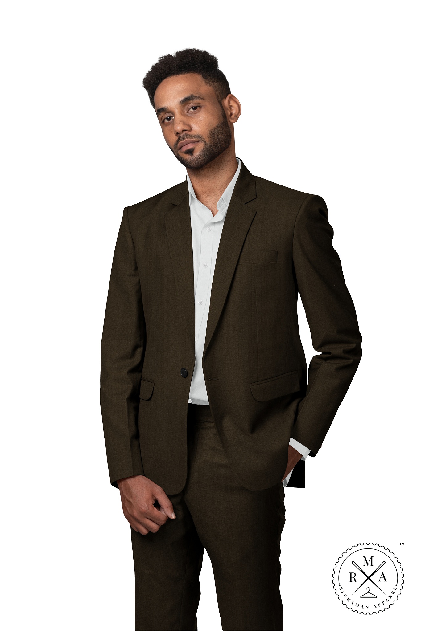 Firm Dark Brown Two Piece Suit SU220