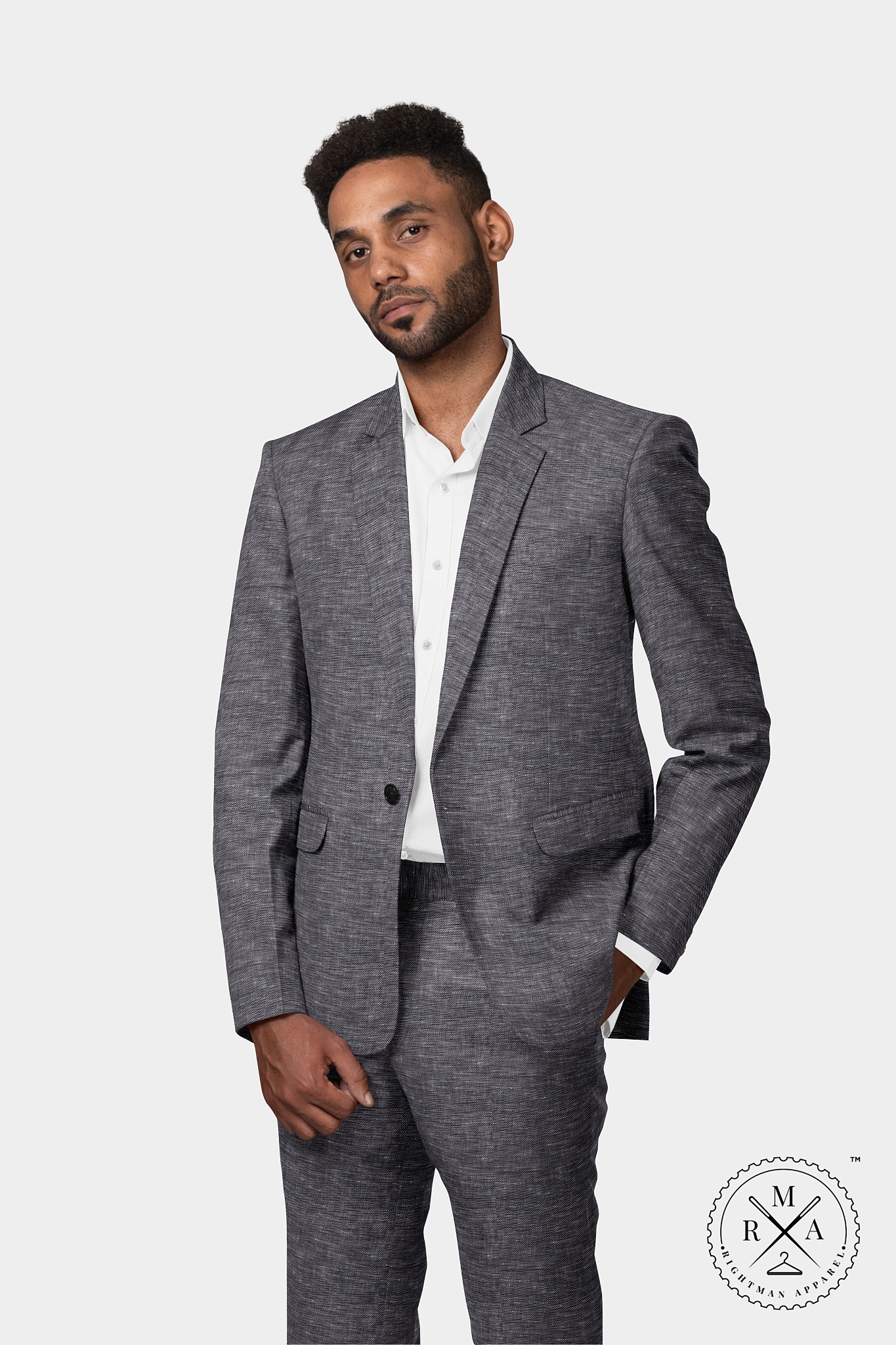 Moonlit Grey Two Piece Suit SU255