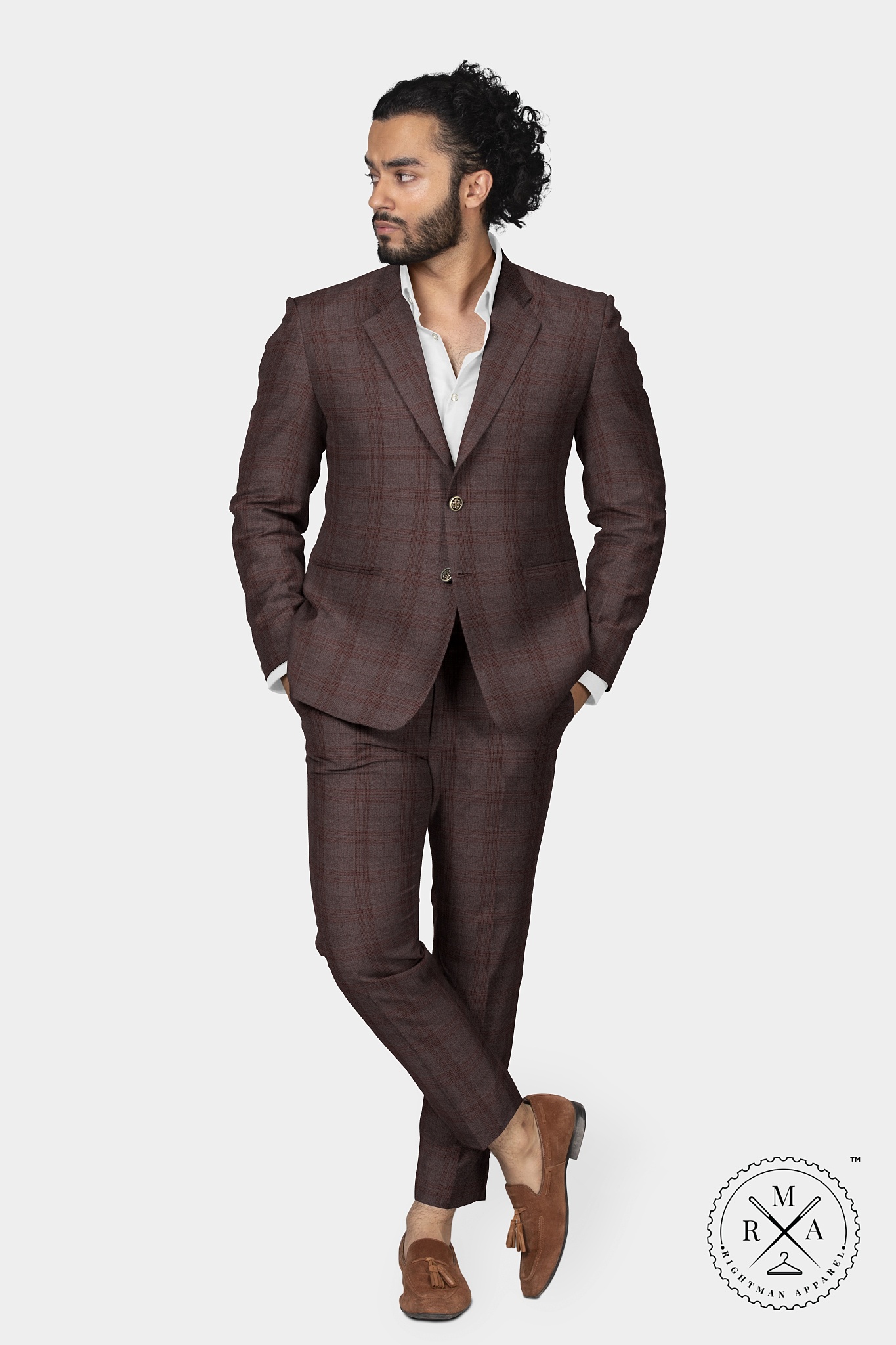 Brown Superwool Two Piece Suit SU272