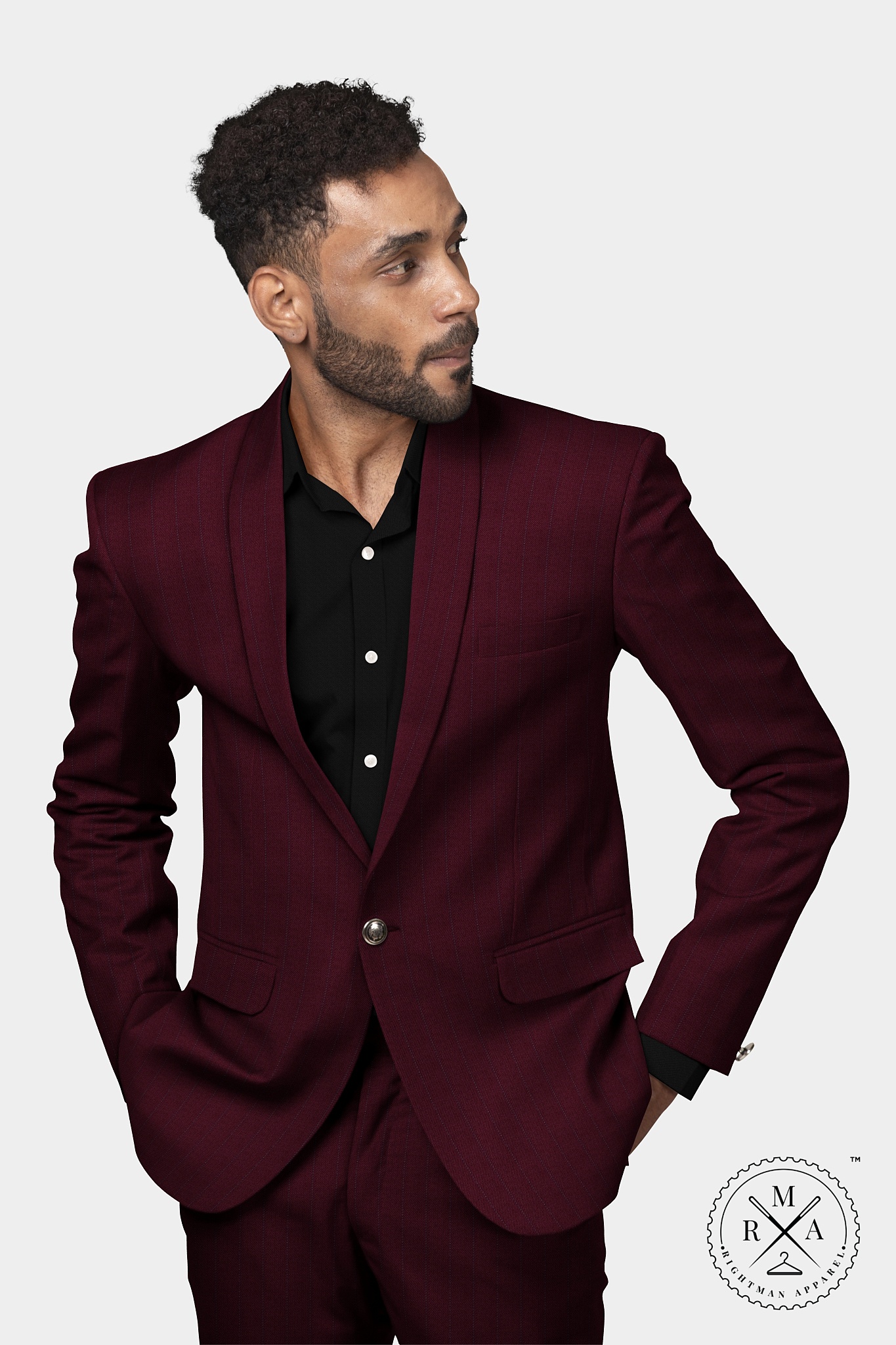 Maroon Lining Two Piece Suit SU308