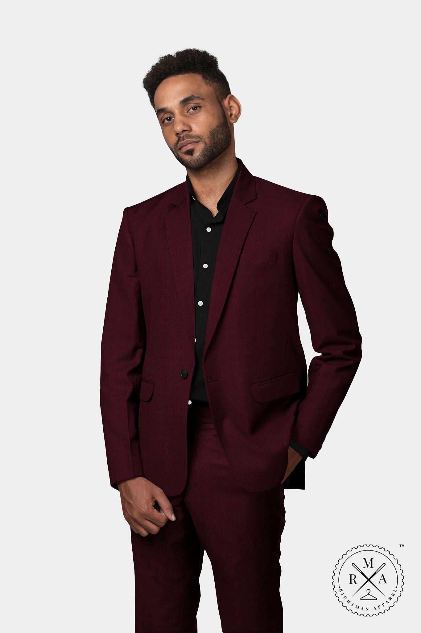 Maroon Lining Two Piece Suit SU308