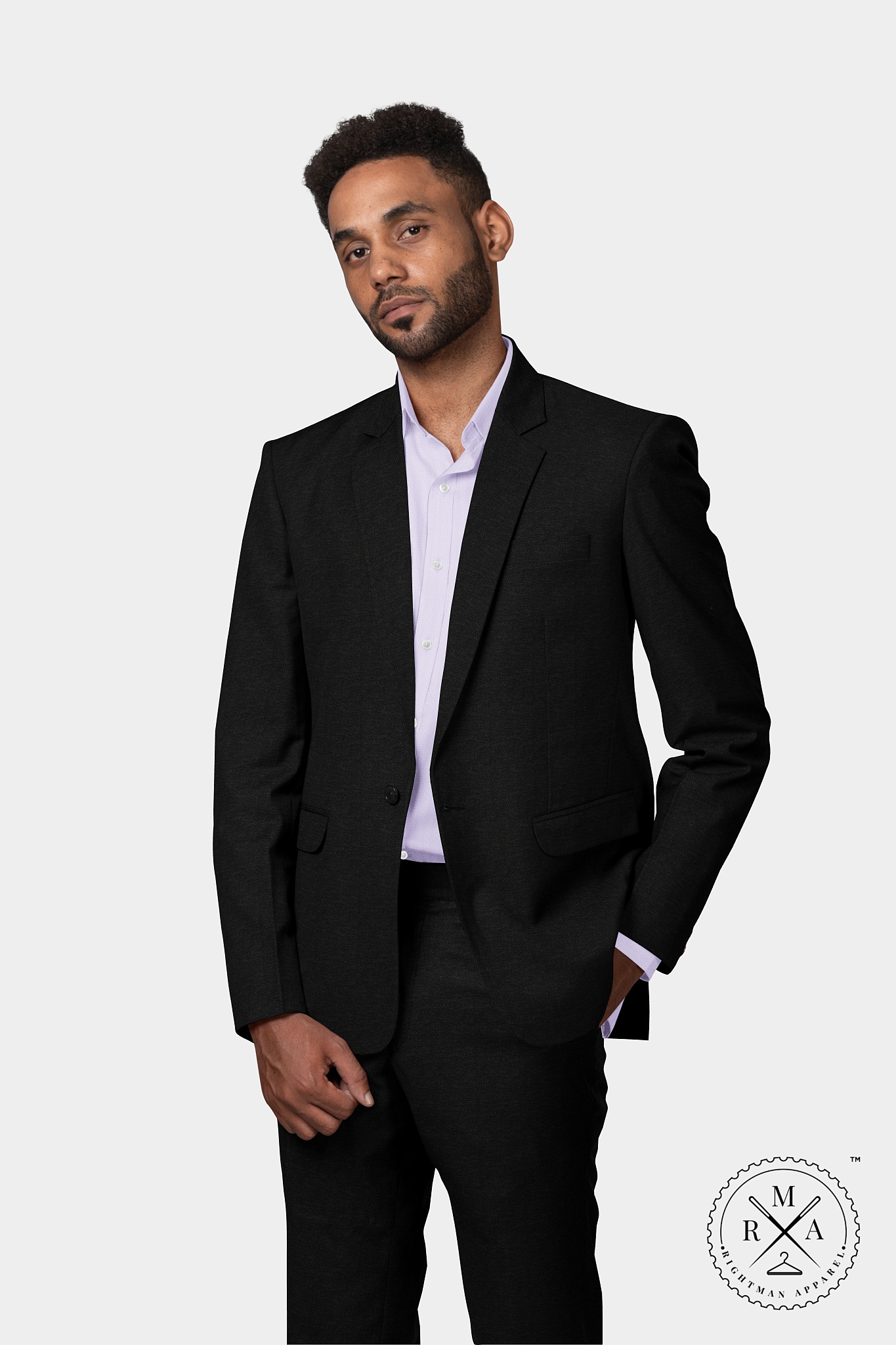 Black Velvet Two Piece Suit SU312