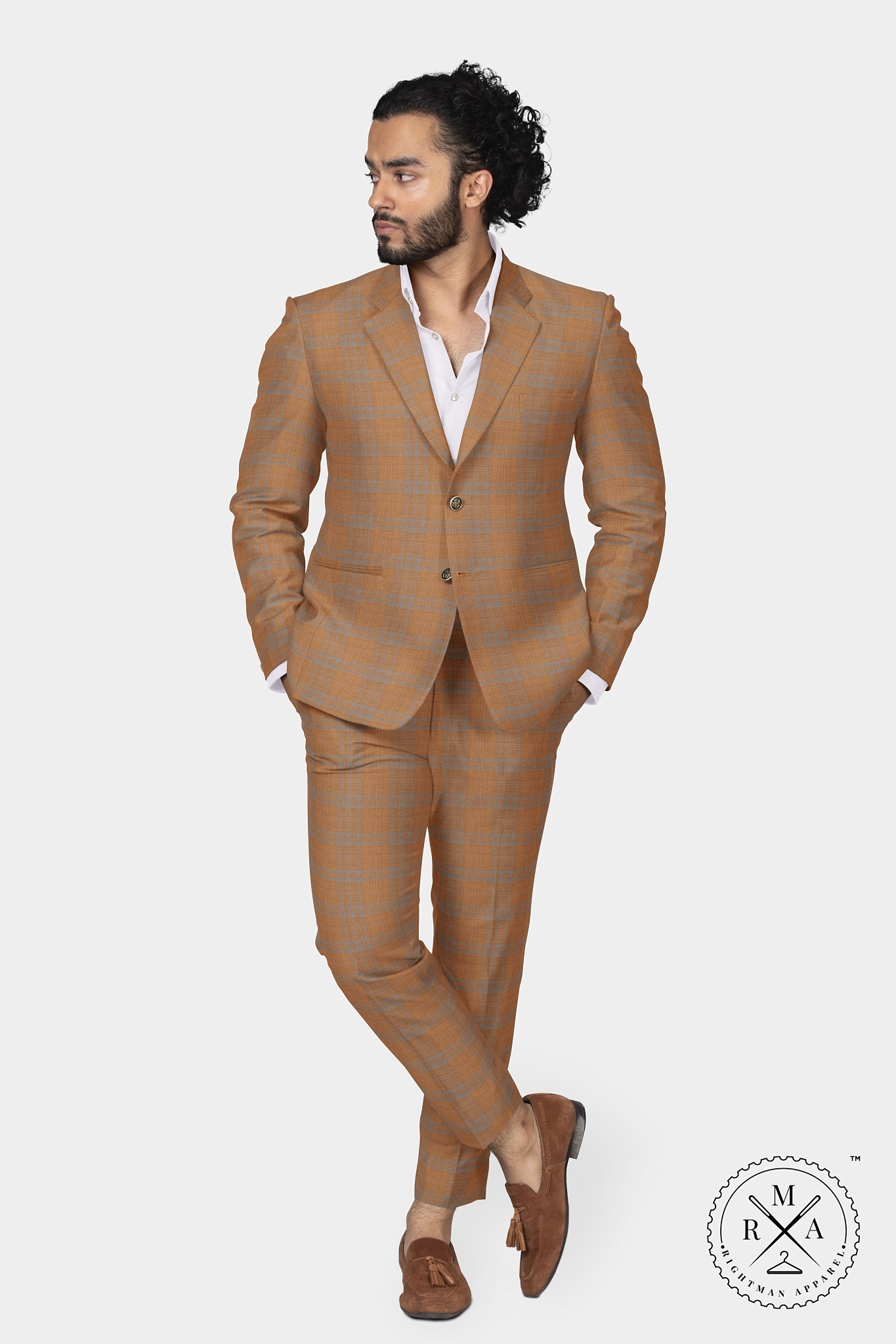 Medium Wood Colour Two Piece Suit SU331