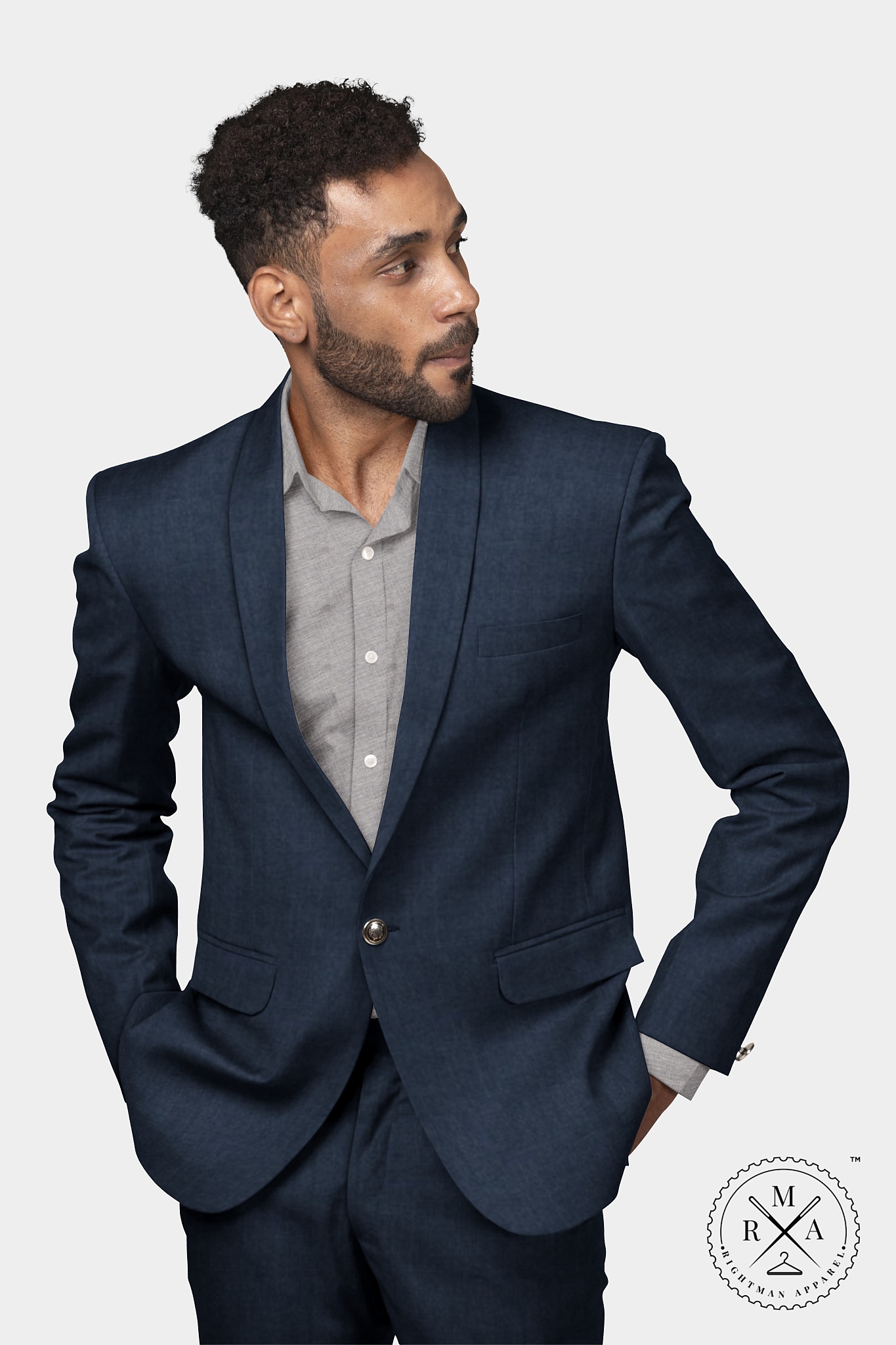 Charcoal Grey TR Two Piece Suit SU39