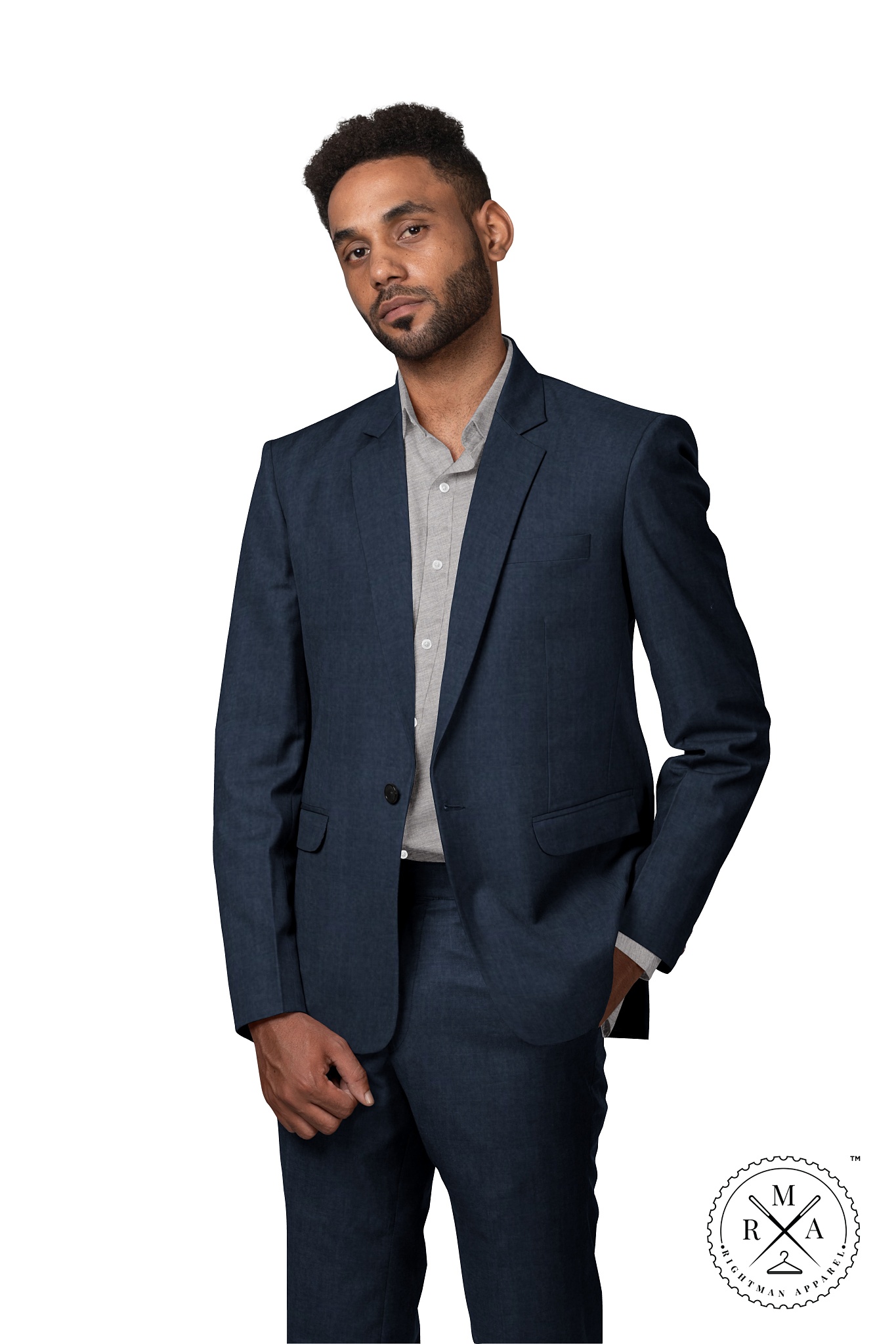 Charcoal Grey TR Two Piece Suit SU39