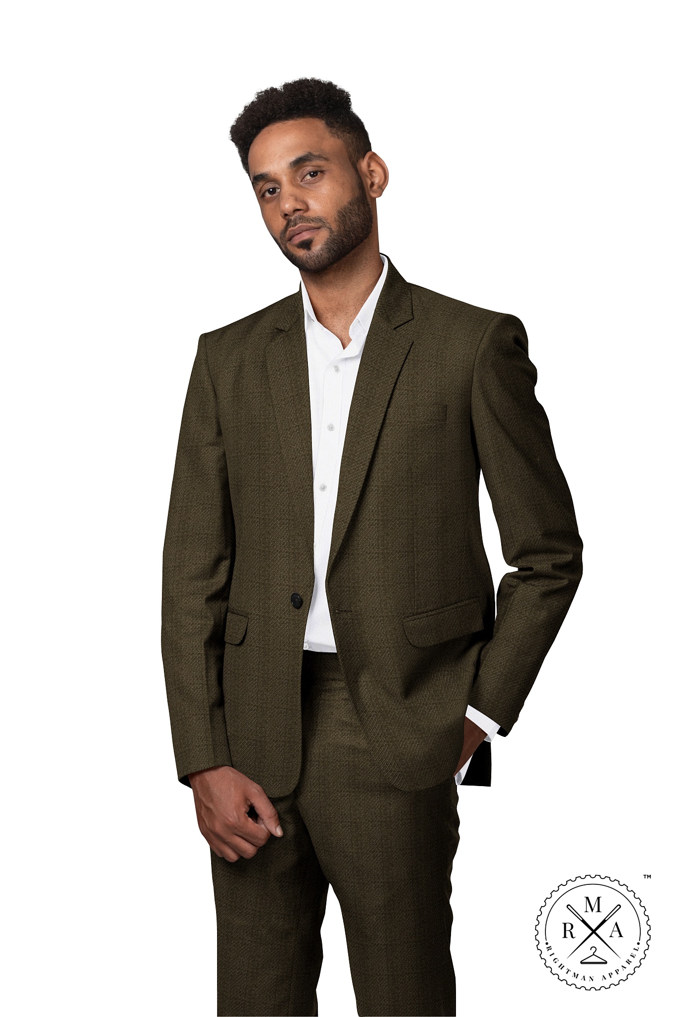 Brown Lining Two Piece Suit SU97